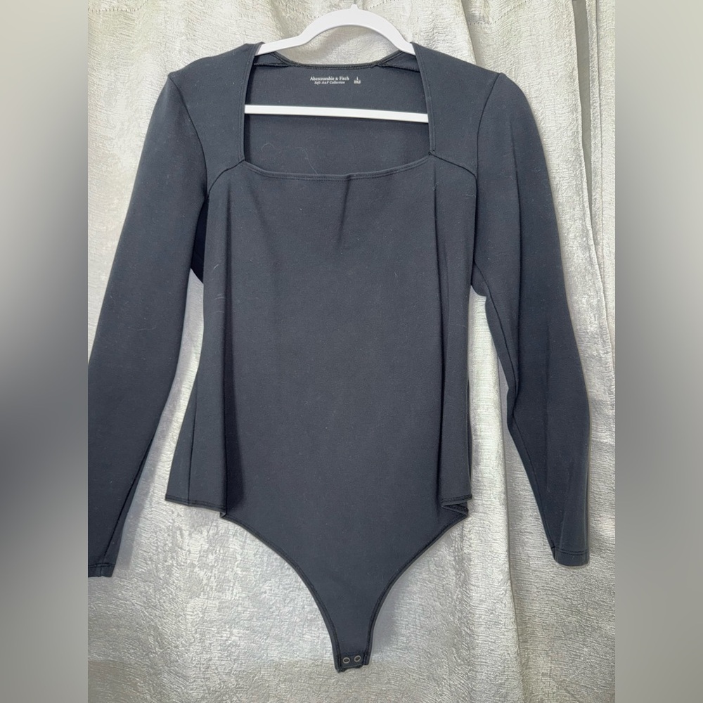 Abercrombie & Fitch Black Long Sleeve Bodysuit